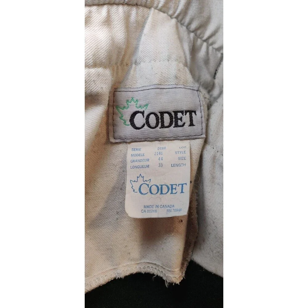 VTG Codet Heavy Wool Hunting Pants Green 44x27 Warm Winter Workwear Canada